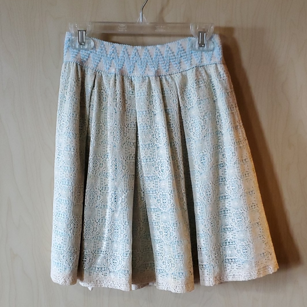 Blue and Cream Skirt